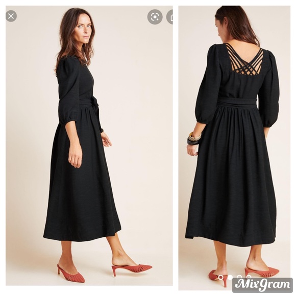 NEW Anthropologie Hyacinth midi dress - Picture 2 of 11